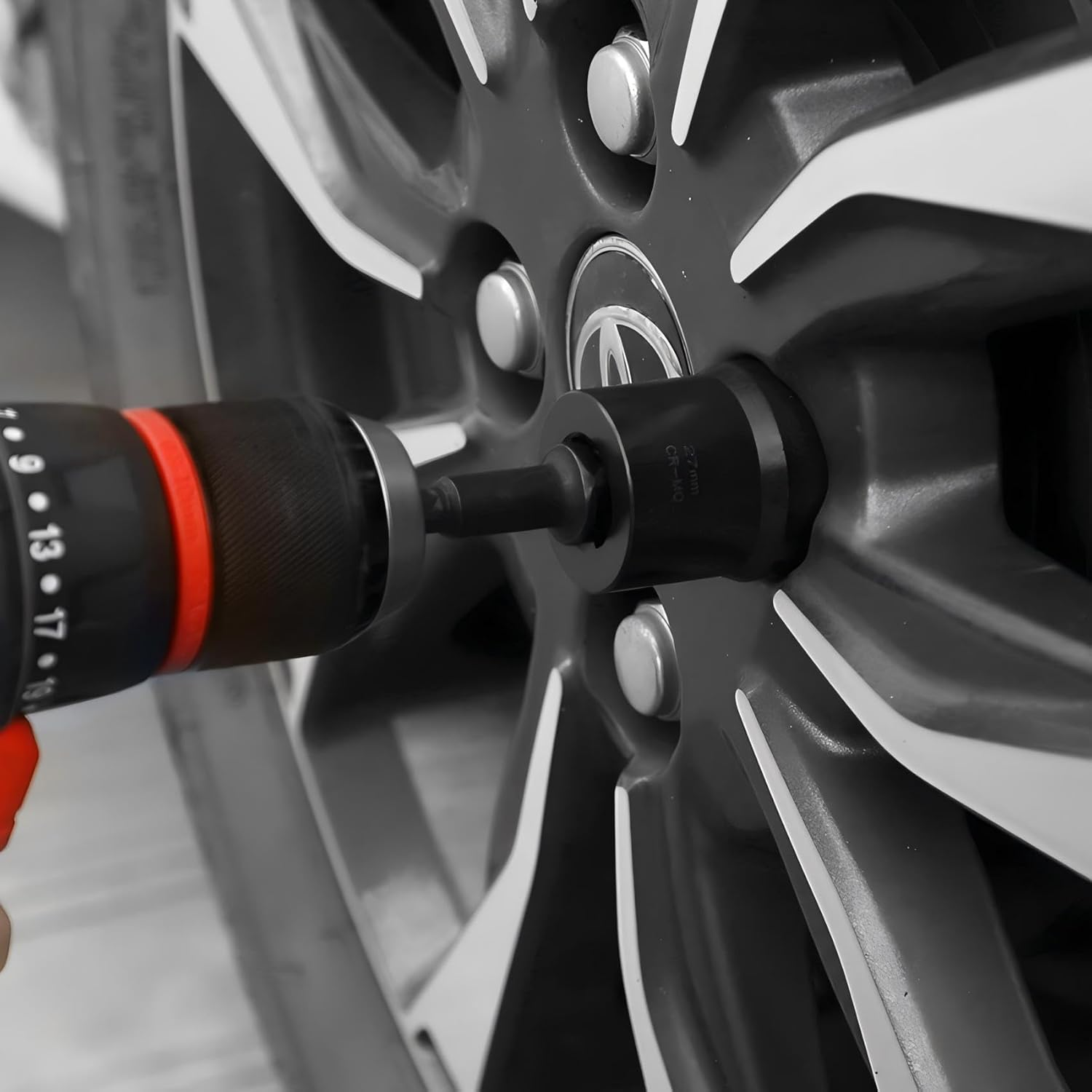 6 PCS Lug Nut Removal Tool, 1/2-Inch Drive Impact Twist Socket Set & Bolt Extractor Set, Wheel Lock Removal Kit for Removing Damaged, Frozen, Rusted, Nuts & Screws, Cr-Mo Steel image number 5