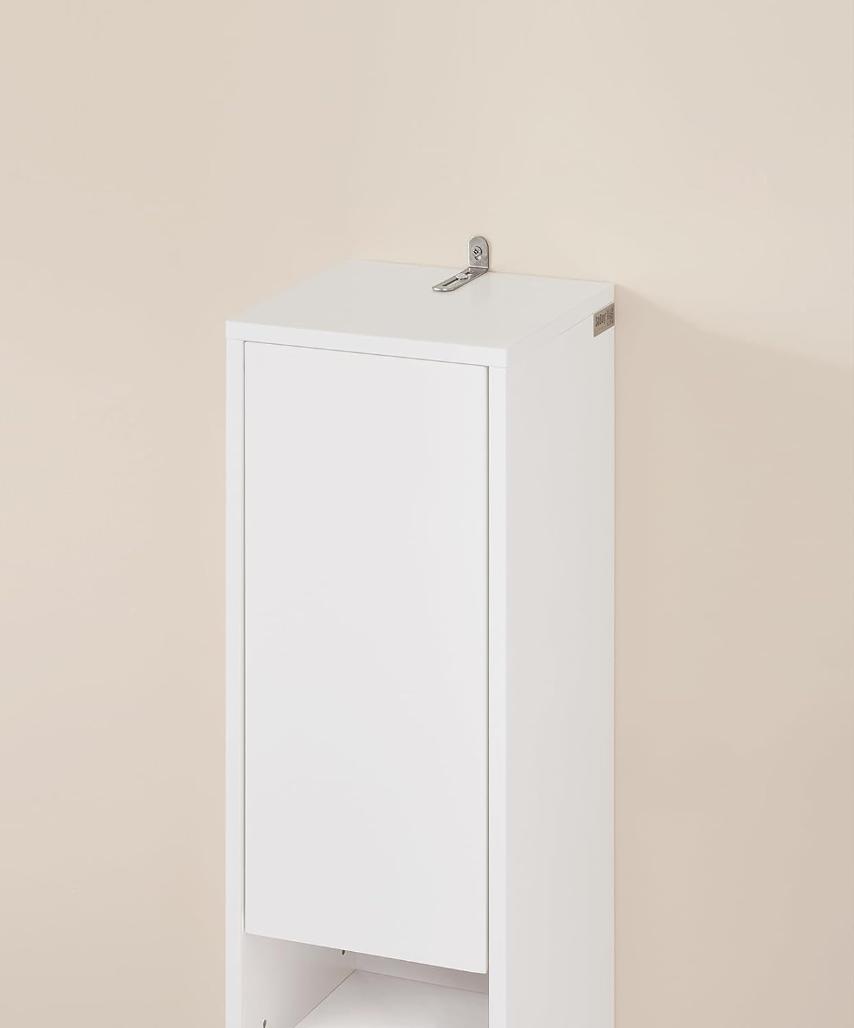 Sobuy 180Cm Tall Slim Bathroom Storage Cabinet, Freestanding Floor Standing Cupboard with 2 Doors & 5 Adjustable Shelves, Space Saving White Organizer BZR34-W image number 3