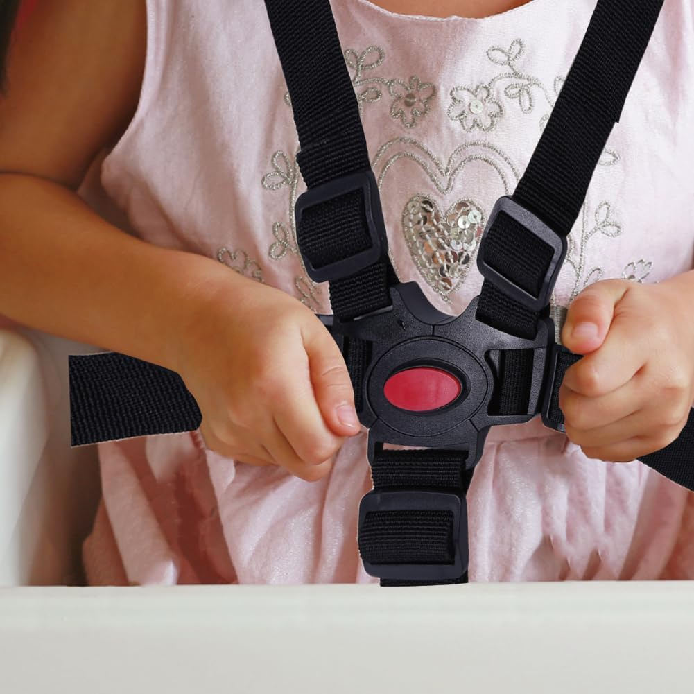 Joyzan High Chair Straps, Adjustable 5 Point Harness Passes Baby Safety Strap Belt Highchairs Security Replacements Feeding Seat Belts for Stroller Pushchair Pram Buggy Safe Protection Children image number 2