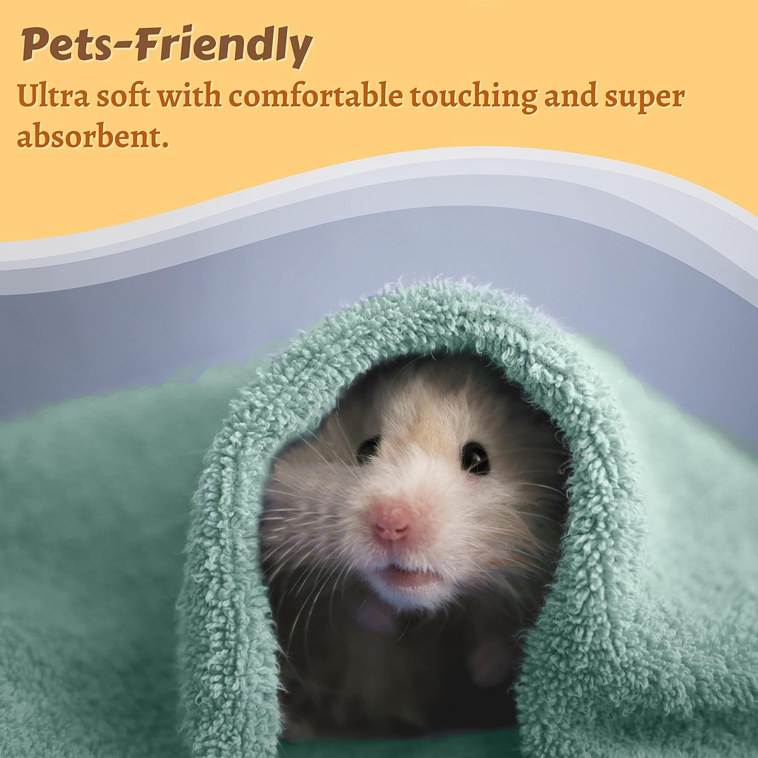 6 Pcs Guinea Pig Blankets Small Animal Fleece Bedding Washable Cage Liner Ultra Soft Hedgehog Pad Sleep Mat Ferret Beds Cage Accessories for Rat image number 5
