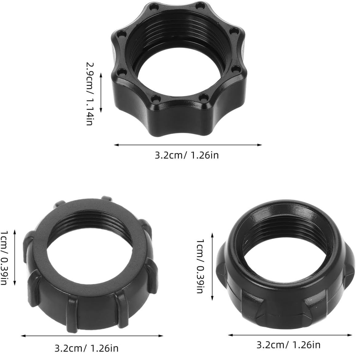 Mobestech 15Pcs Ball-Joint Fixed Adapter Tightening Ring Car Mount Screw-On Head Bracket Phone Holder Nut Wireless Charging Accessory for Secure Installation image number 3