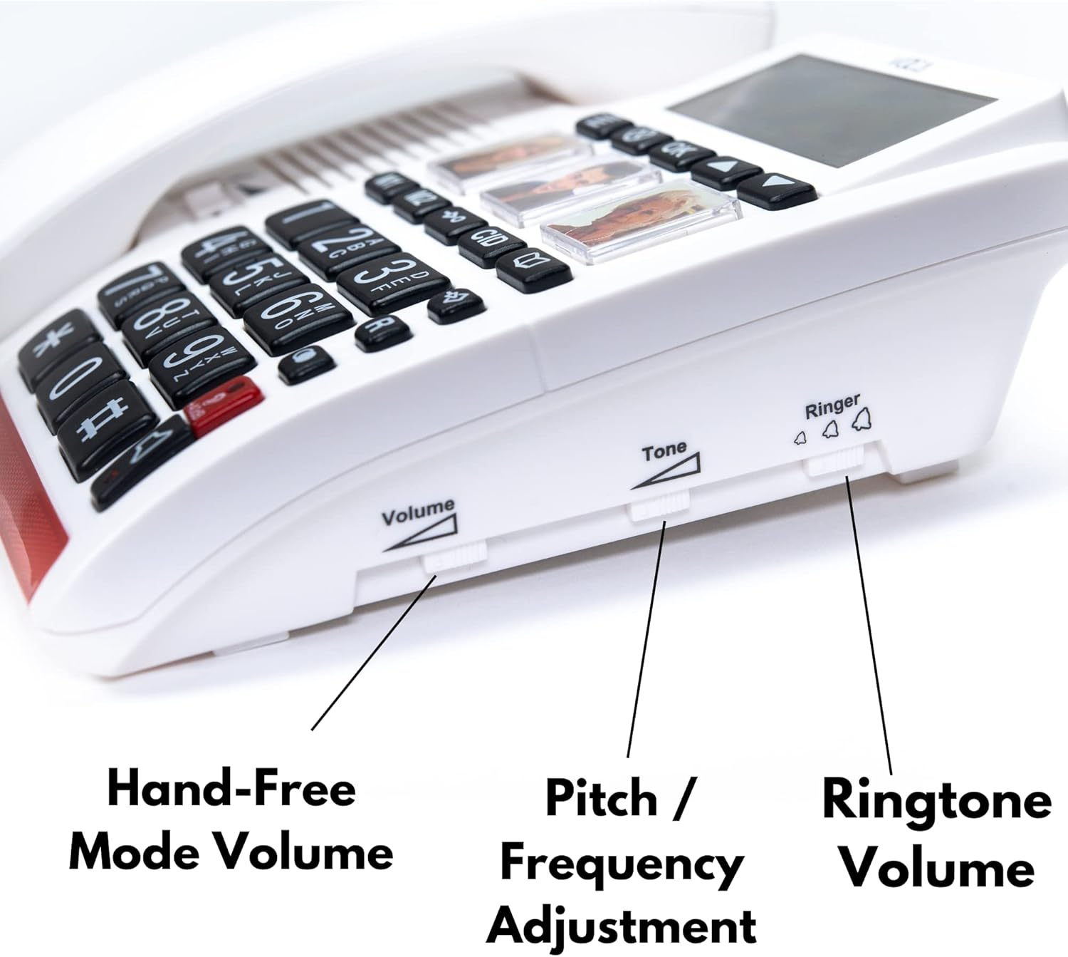 VOCA Big Button Phone for Seniors, CP130 Amplified Telephone, Caller ID Display, Hand Free Speaker Phone, Loud Phone for Hard of Hearing & Visually Impaired image number 6