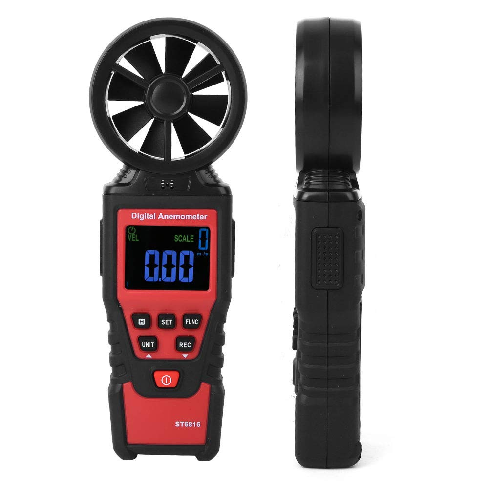 Cryfokt Digital Anemometer, Handheld Wind Speed Meter with HD LCD Display, Air Tester Data Hold Wind Speed Meter for Measuring, Weather Enthusiasts or Professionals image number 4