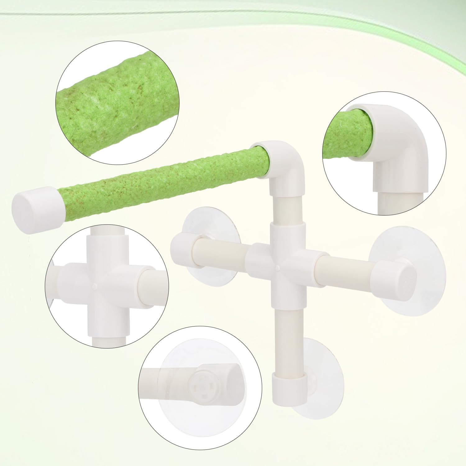 Hypeety Portable Suction Cup Bird Window and Shower Perch Toy for Bird Parrot Macaw Cockatoo African Greys Budgies Parakeet Bath Perch Toy image number 1