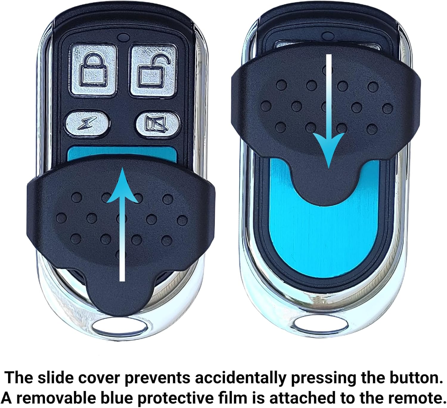 QSDIYRF Gate/Garage Door Remote ONLY Compatible with 81CR 82CR 84CR ARC-6 Receivers, Replacement for ECA White Roman Numerals Buttons Remote Control (433Mhz, Green LED Indicator, 1 Pack)