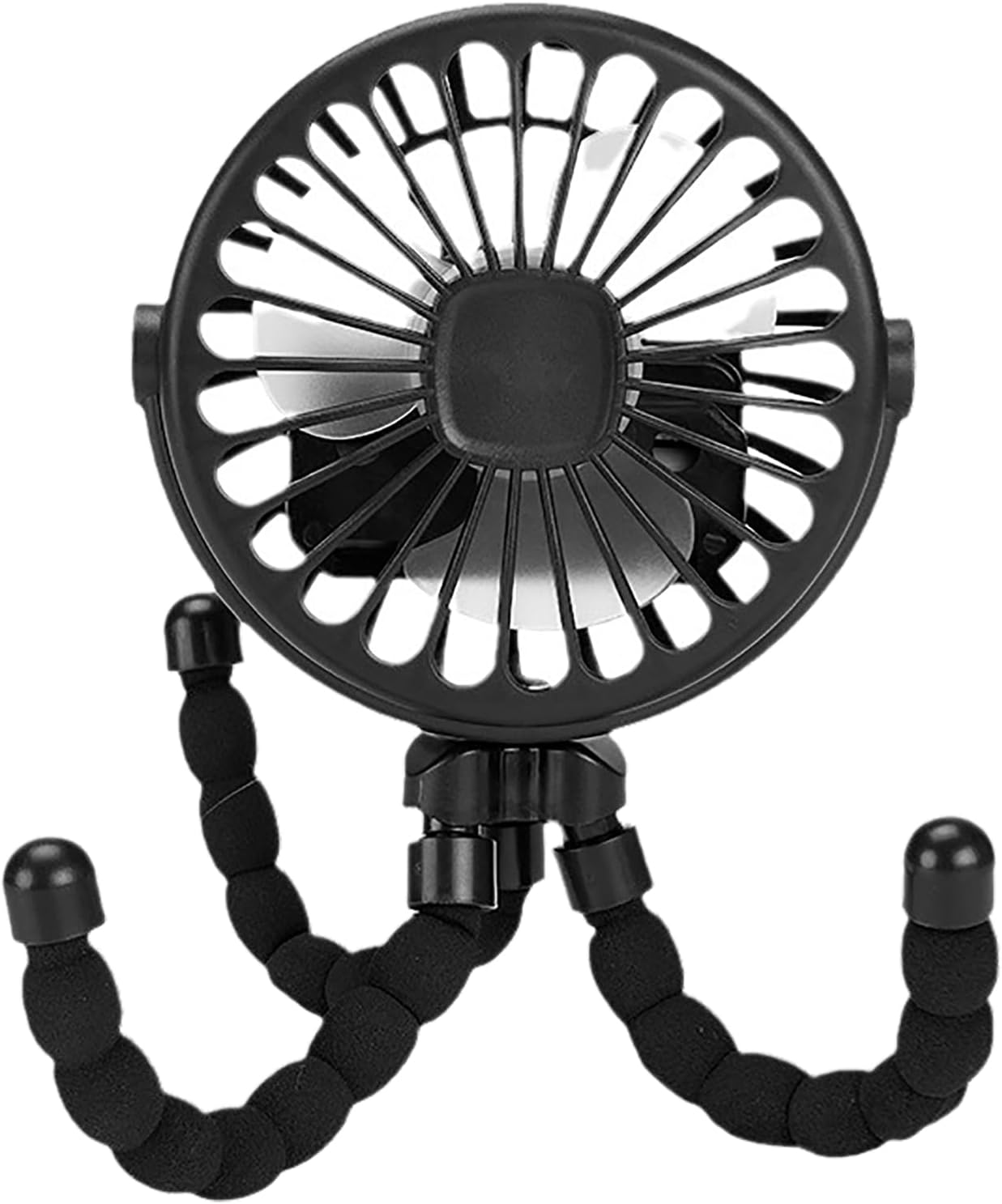 Baby Stroller Fan, Portable Flexible Lightweight USB Clip Battery Operated Baby Car Fan for Outdoor Camping (Black) - Pink image number 6