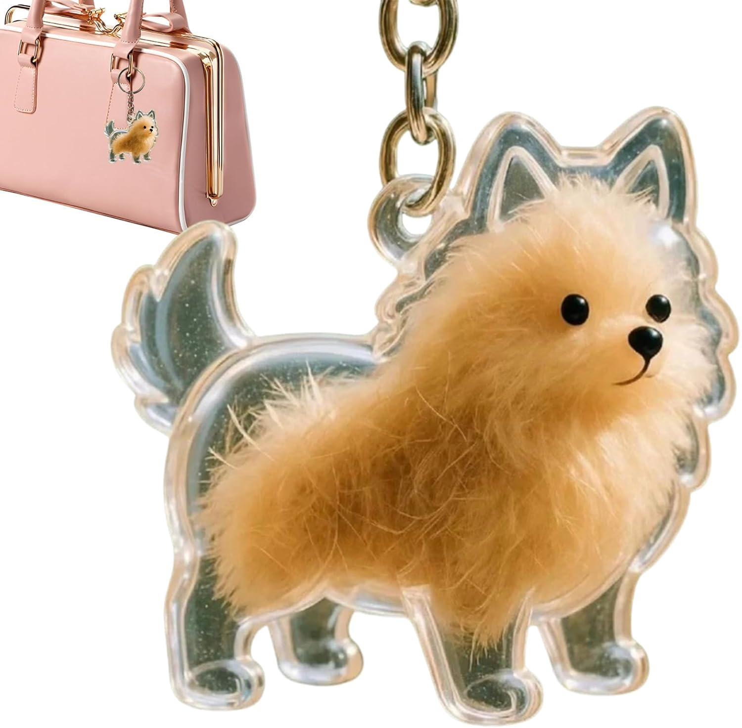 ETUCYNG Animal Keyring &ndash; Souvenir for Keeping Your Pet'S Hair Charm Accessory for Boys Girls Men Women Wallet Bag