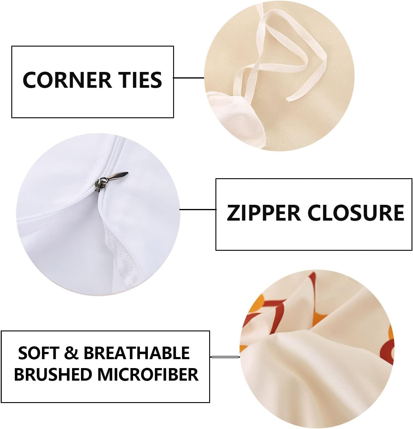 VIVIHOME 3PCS Lion King & Queen Bedding Set, African Safari Animal Black Bedding, Comforter Cover, Wedding Valentines Bedroom Decor for Couples, Romantic Lion Couple Gifts, I Choose You, 2 Pillowcases image number 6