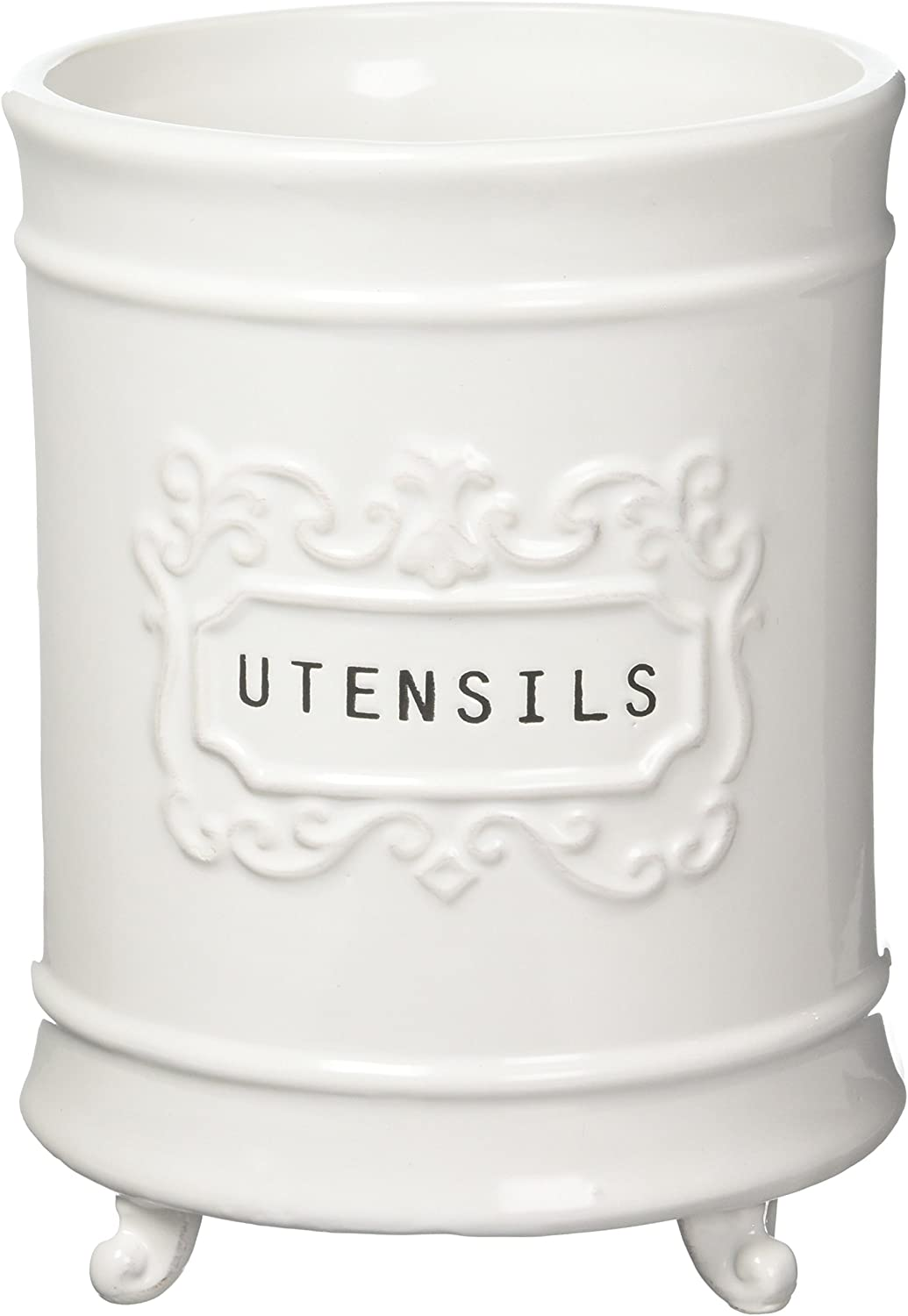 Mud Pie Circa Utensil Ceramic Holder, 6.5"X5" Dia, Utensils image number 4