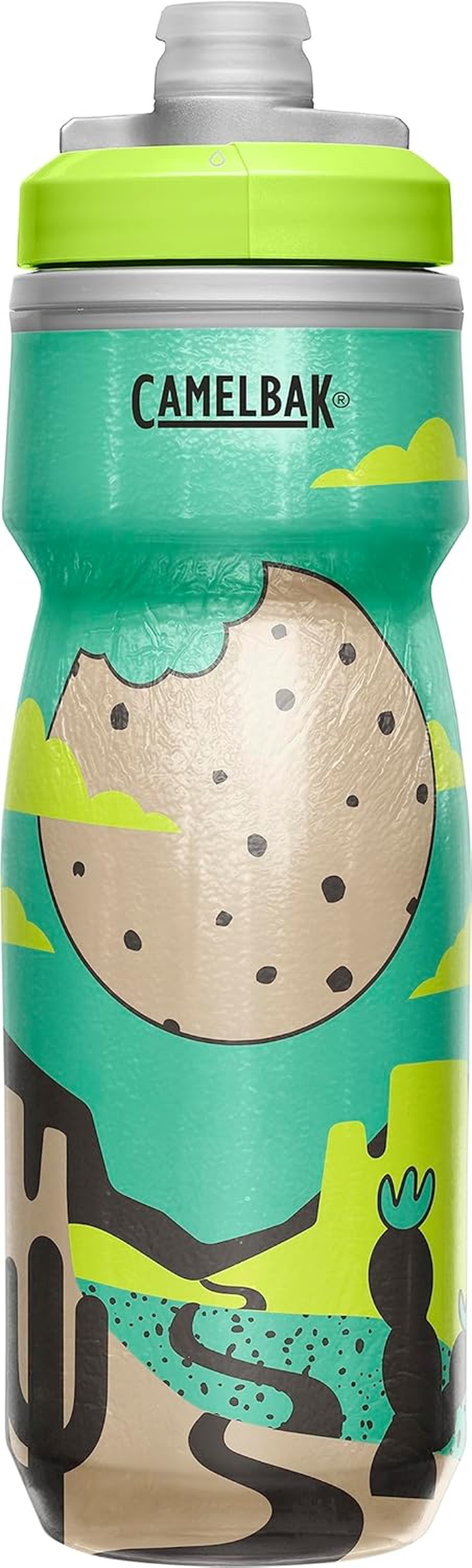Camelbak Podium Chill Insulated 21Oz Bike Water Bottle - Easy Squeeze Bottle - Fits Most Bike Cages, Coral Sunset