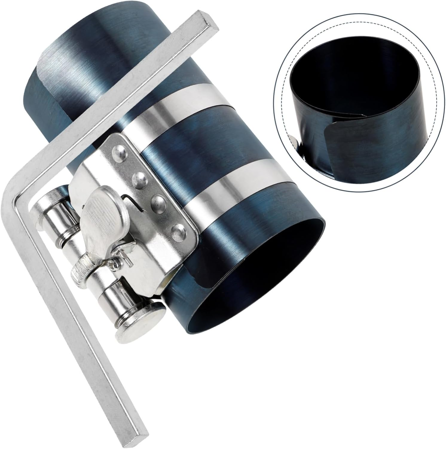 ELAYARD Automotive Tool Piston Ring Installation Kit Steel Piston Ring Compressor Easy Operation image number 1