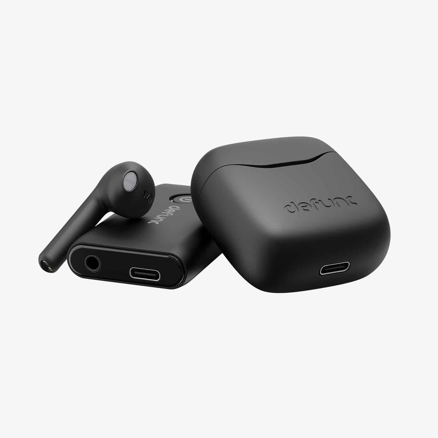 Defunc True Travel Wireless Bluetooth Headphones + 3.5Mm Audio Transmitter, 20 Hours Battery Life, IPX4, Bluetooth 5.3, Ideal for Airplane, Android/Ios image number 1