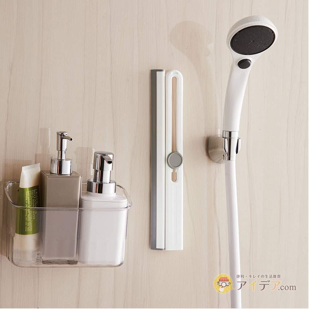 コジット COGIT Magnetic Drainage Wiper Wiper Drainer Wiper Squeegee Cleaning Tool Bathroom Window Kitchen Window Compact White