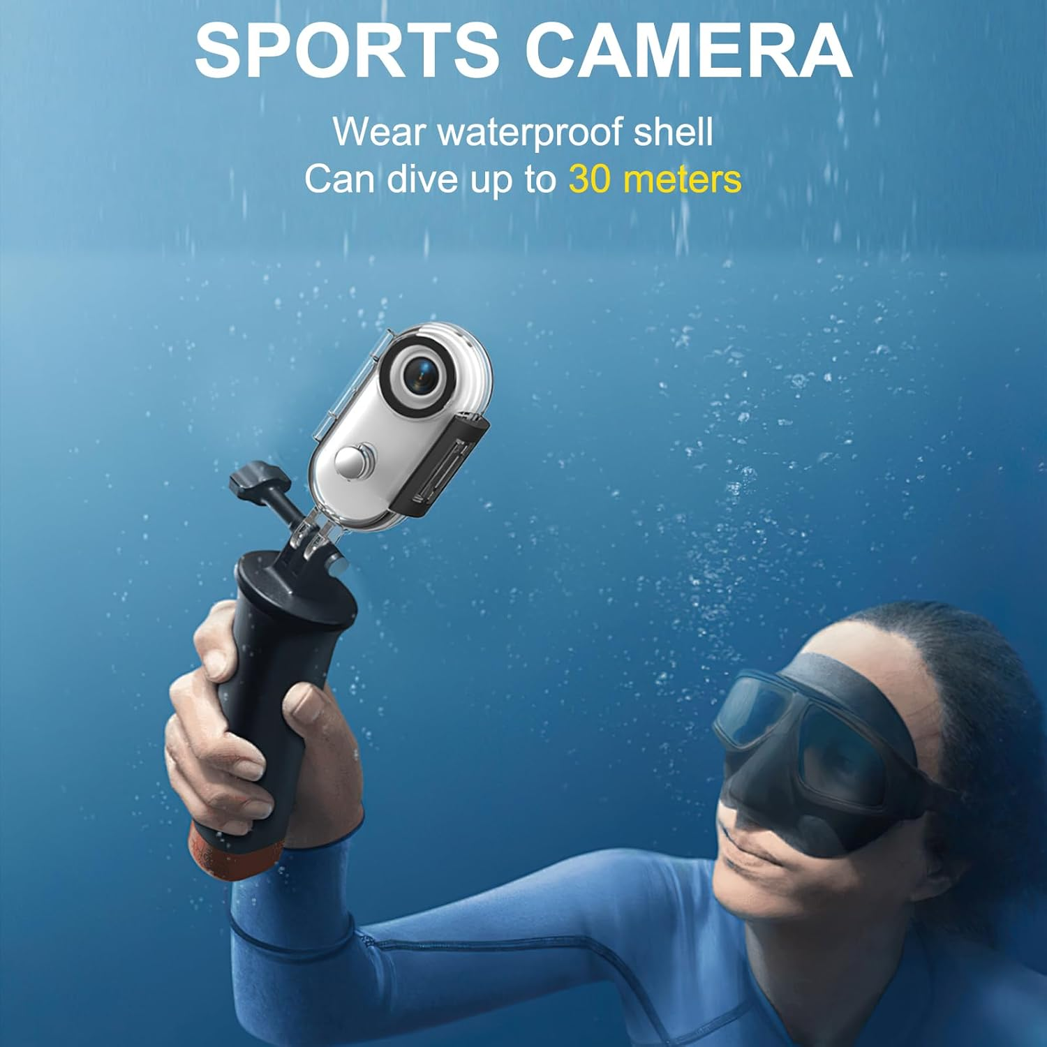 B-Qtech 1080P Body Camera, 360&deg; Action Camera Magnetic Pocket Thumb Cam, IP68 Waterproof, Mini Action Cam for Recording,Outdoors Activities,Walking