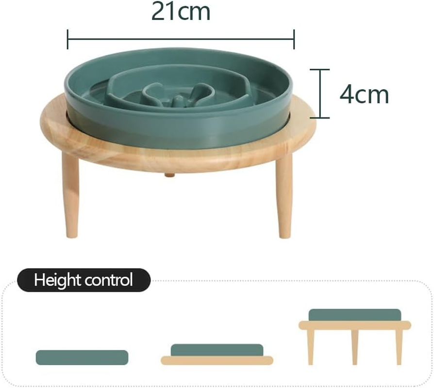 Sarini Slow Feeder Dog Bowl for Small to Medium Dogs, Green