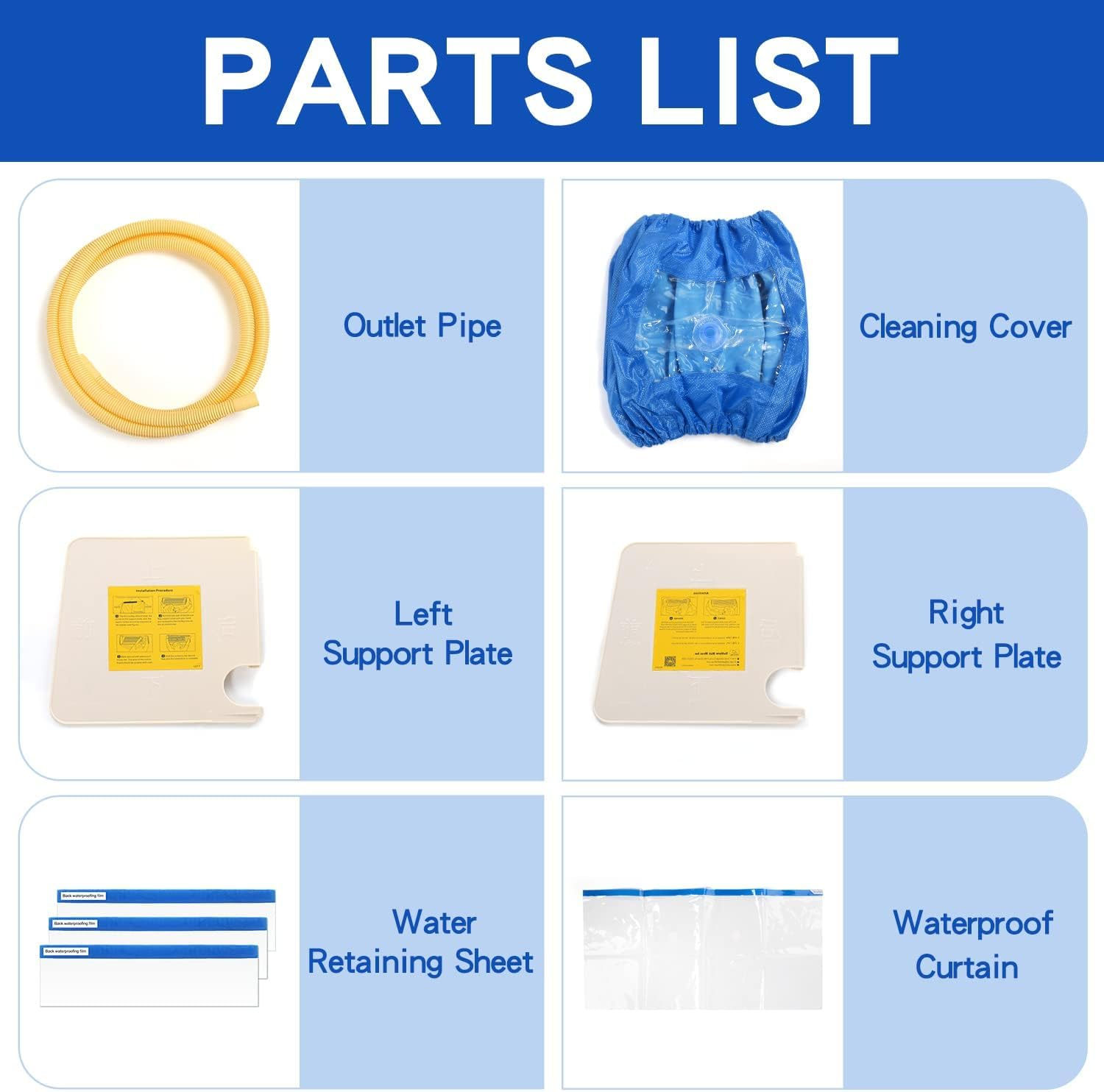 Split Air Conditioning Service Bag, Air Conditioning Cleaning Cover Bag with 10Ft Water Pipe, Wall Mounted Air Conditioning Cleaning Kit image number 5