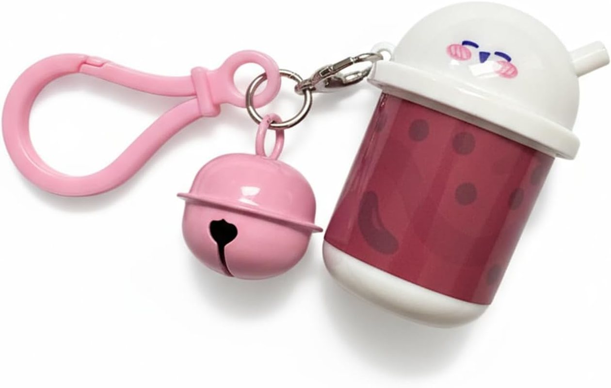 BOBALIP Matte Lip Mud Milk Tea Edition &ndash; Kawaii Boba Keychain | Long-Lasting, Cloud-Light, Soft Blurring Lip Cream | 3 Dreamy Shades (Peach Oolong, Red Bean, Taro Rose) (Red Bean)