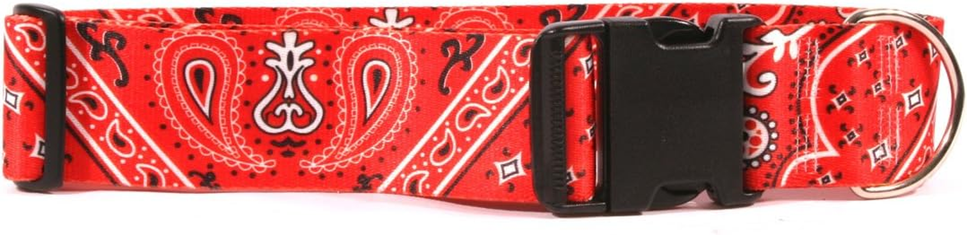 Yellow Dog Design Red Bandana Dog Collar Fits Neck 10 to 14", Small/2" Wide