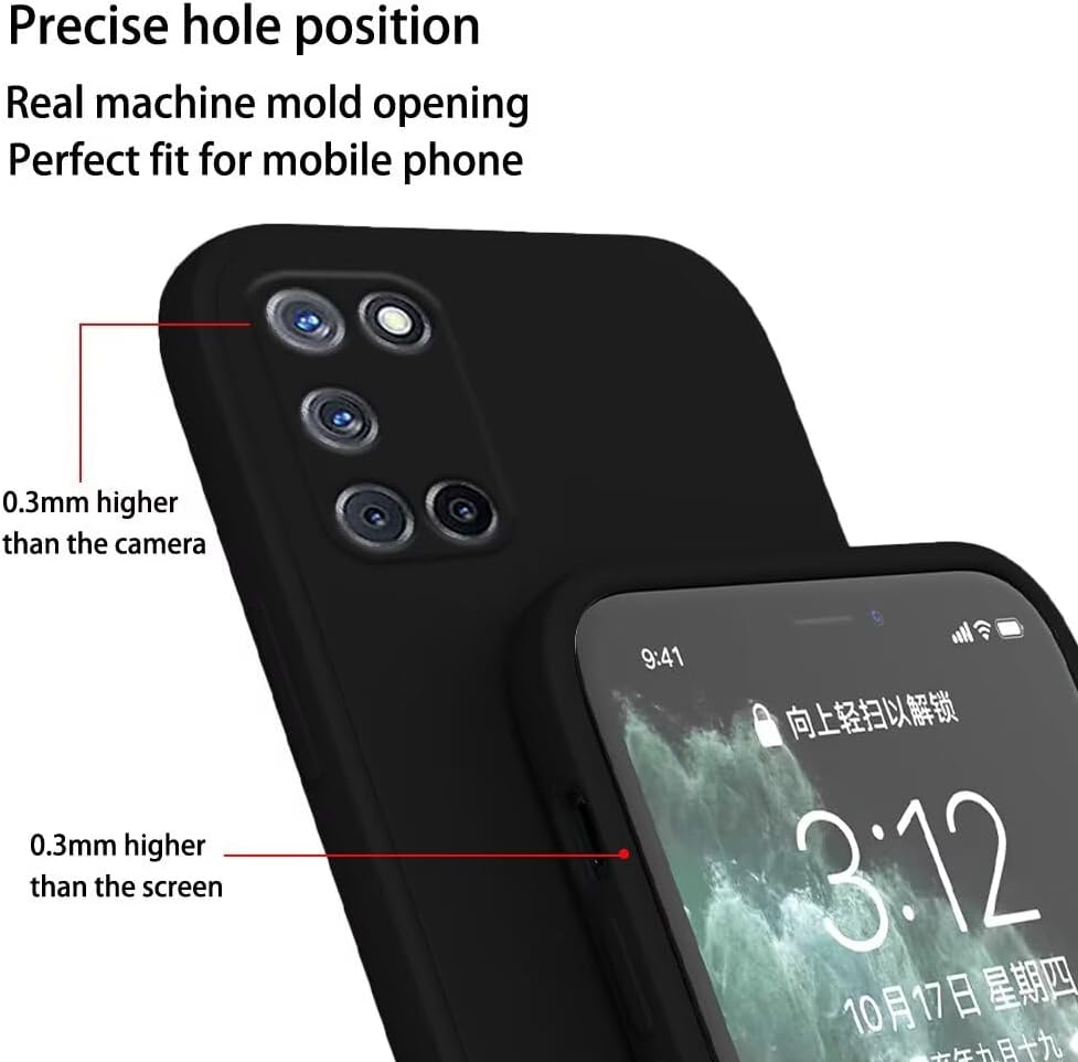 EASSGU Case for Oppo A52 / Oppo A72 / Oppo A92 (6.5 Inches), Soft TPU Silicone Case - Black image number 5