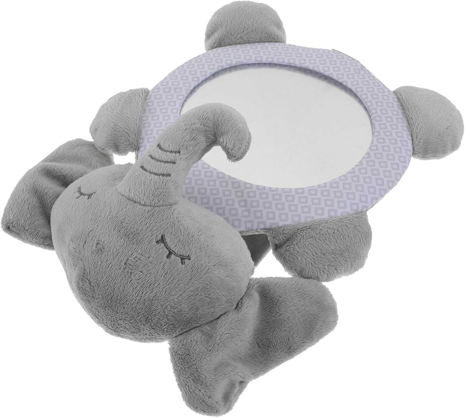 Bestonzon Elephant Mirror for Crib Stroller Car Seat Headrest Lightweight Shatterproof Rearview for Tummy and Road Trips Easy Strap Installation Soothes Anxiety with Parent View image number 6