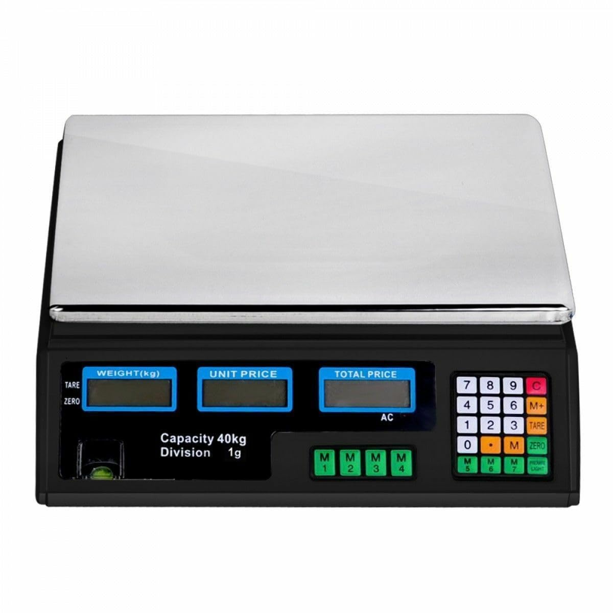 LEDON 40Kg Digital Commercial Scale - Precision Food Weighing Scale with LCD Display - 1G Accuracy Computing Scale for Farmers Market, Deli, Meat Shop & Retail image number 5