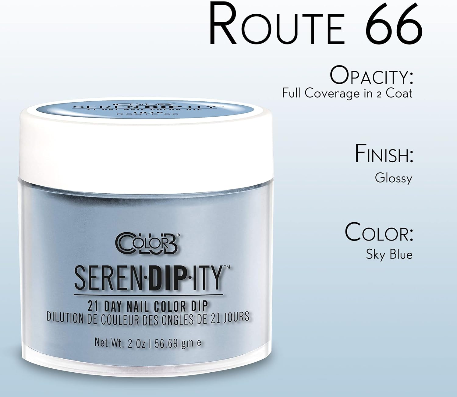 Color Club Color Club Dip Powder for Nails Serendipity |Route 66 | Manicure DIY 2Oz - Blue,Aqua image number 5