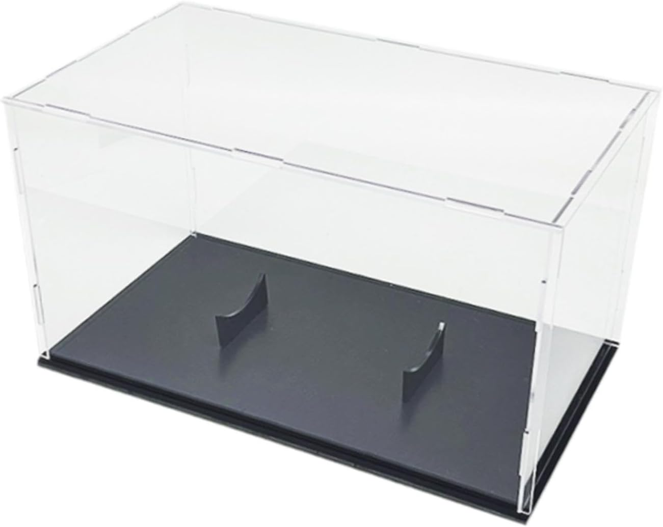 Folpus Football Display Case, Memorabilia Holder, Rugby Holder, Acrylic Display Case Football Storage Box for Toy Diecast Car Figure, with Grass