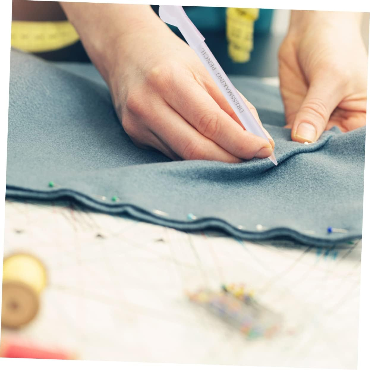 6Pcs Fabric Markers Chalk Pencils for Sewing Dressmakers Tailor Marking Tools for Fabric for Sewing Quilting and Craft Projects image number 5