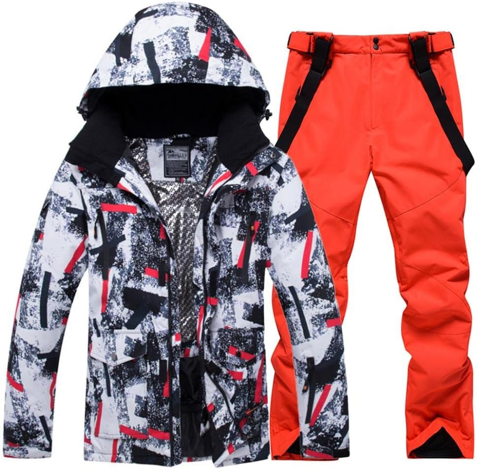 YEEFINE Men'S Ski Jacket Waterproof Mountain Snowboard Jacket Winter Windproof Snowsuit Outdoor Hooded Rain Coat