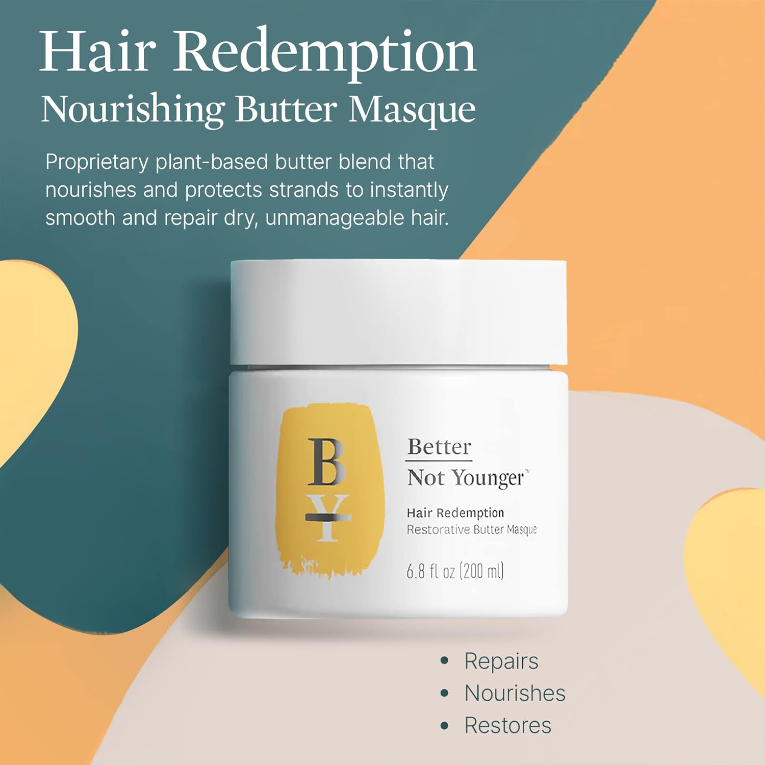 Better Not Younger Hair Redemption Restorative Butter Masque for Unisex 6.8 Oz Masque image number 6