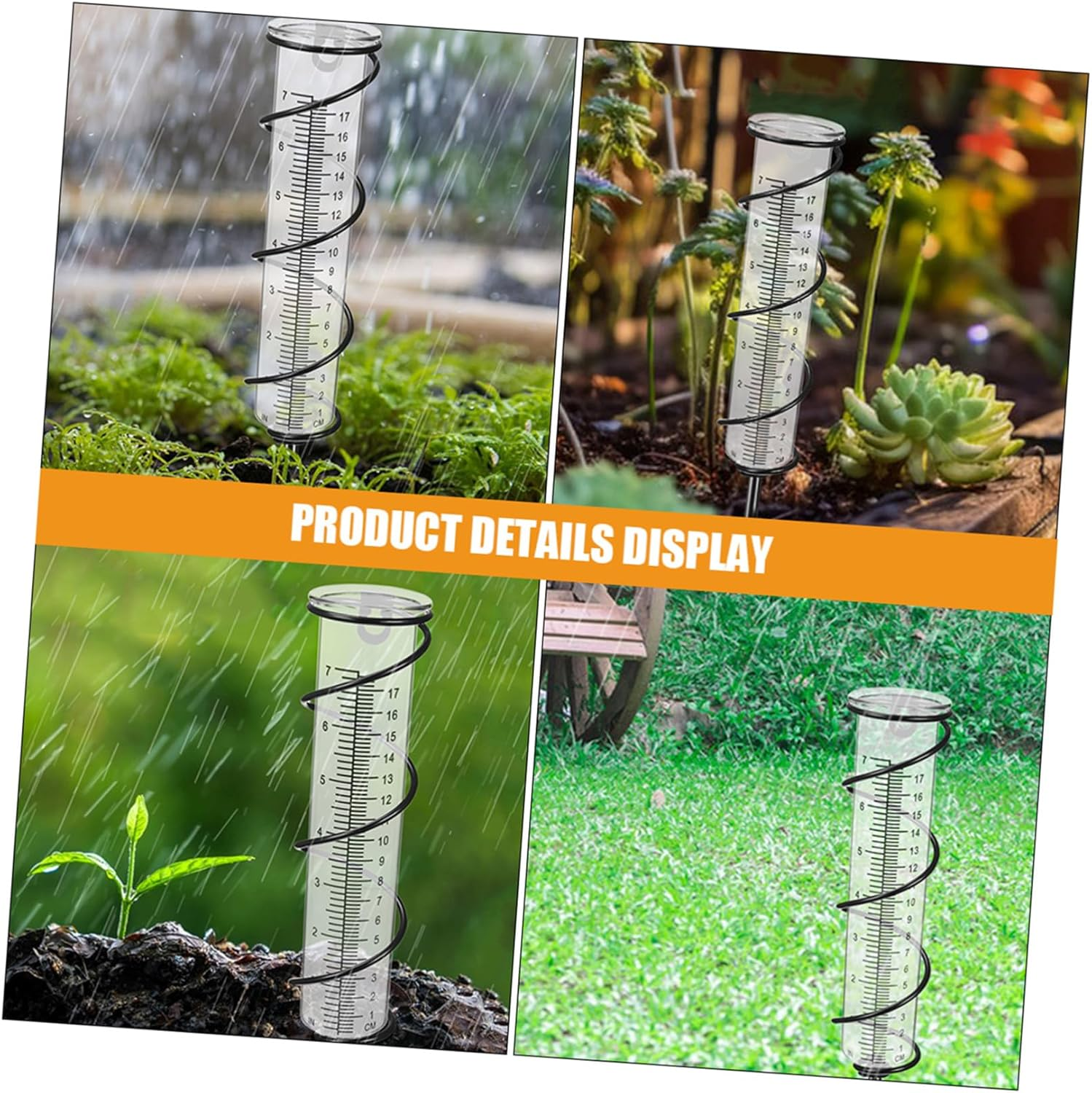 YARNOW 3Pcs Clear Rain Gauge Tubes Freeze Rain Water for Accurate Outdoor Garden Lawn Measurement with Large Numbers image number 3