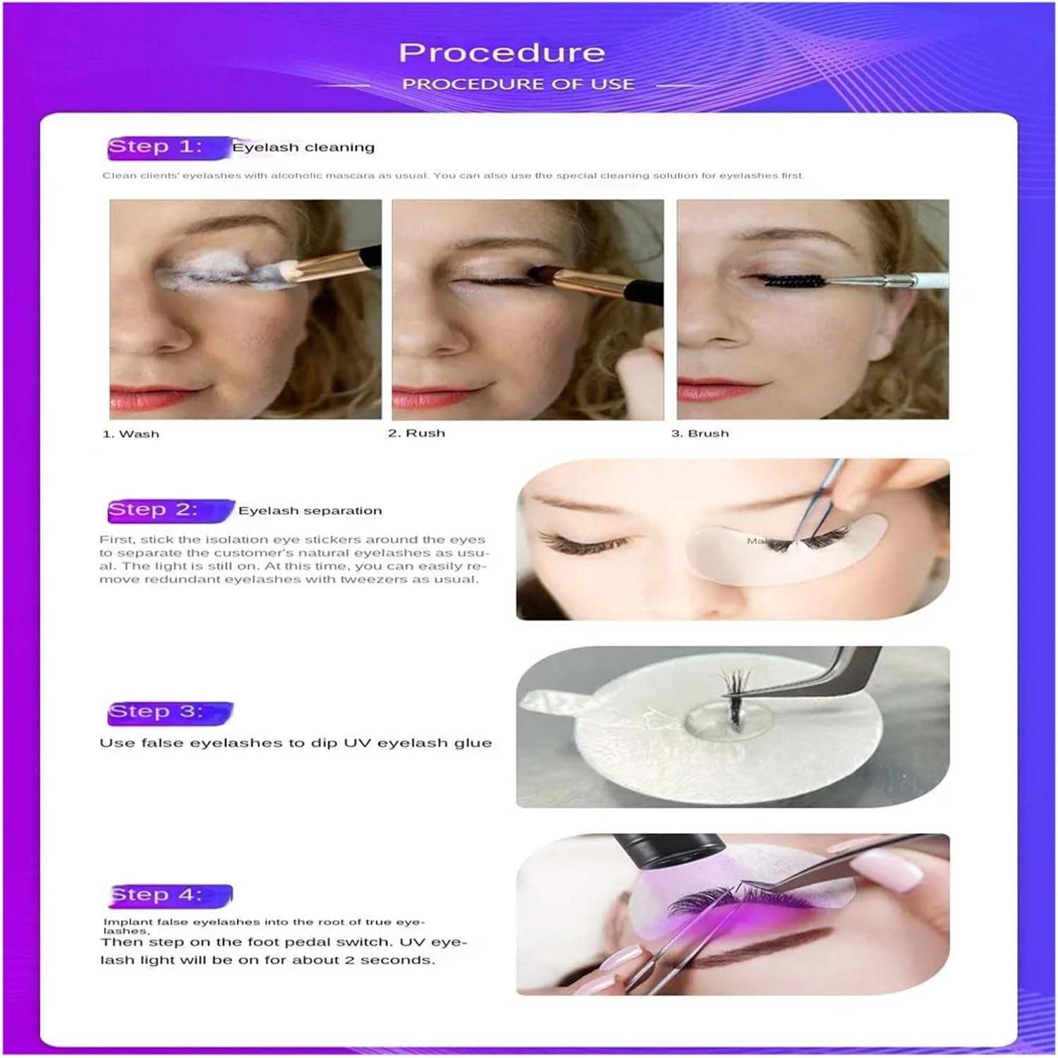5V USB UV Ultraviolet Light LED Beauty Eyelash Manicure False Eyelashes Grafting Adjustment Colloidal Curing Lamp image number 1