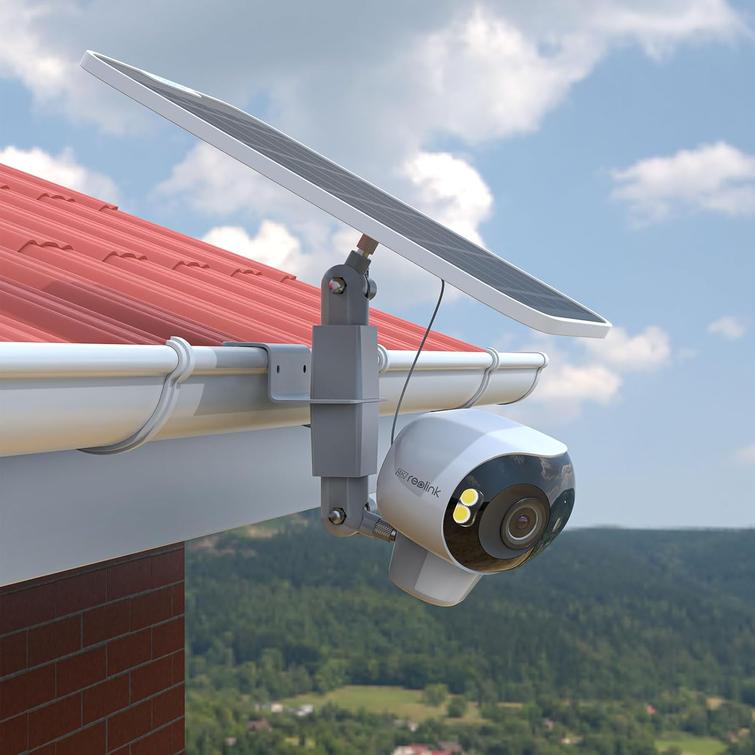 TIUIHU 2 in 1 Camera Gutter Mount for Reolink Argus 4 Pro/Argus 3 Pro/Argus 3 Ultra/Argus Eco Ultra Solar Surveillance Camera Outdoor Battery image number 2