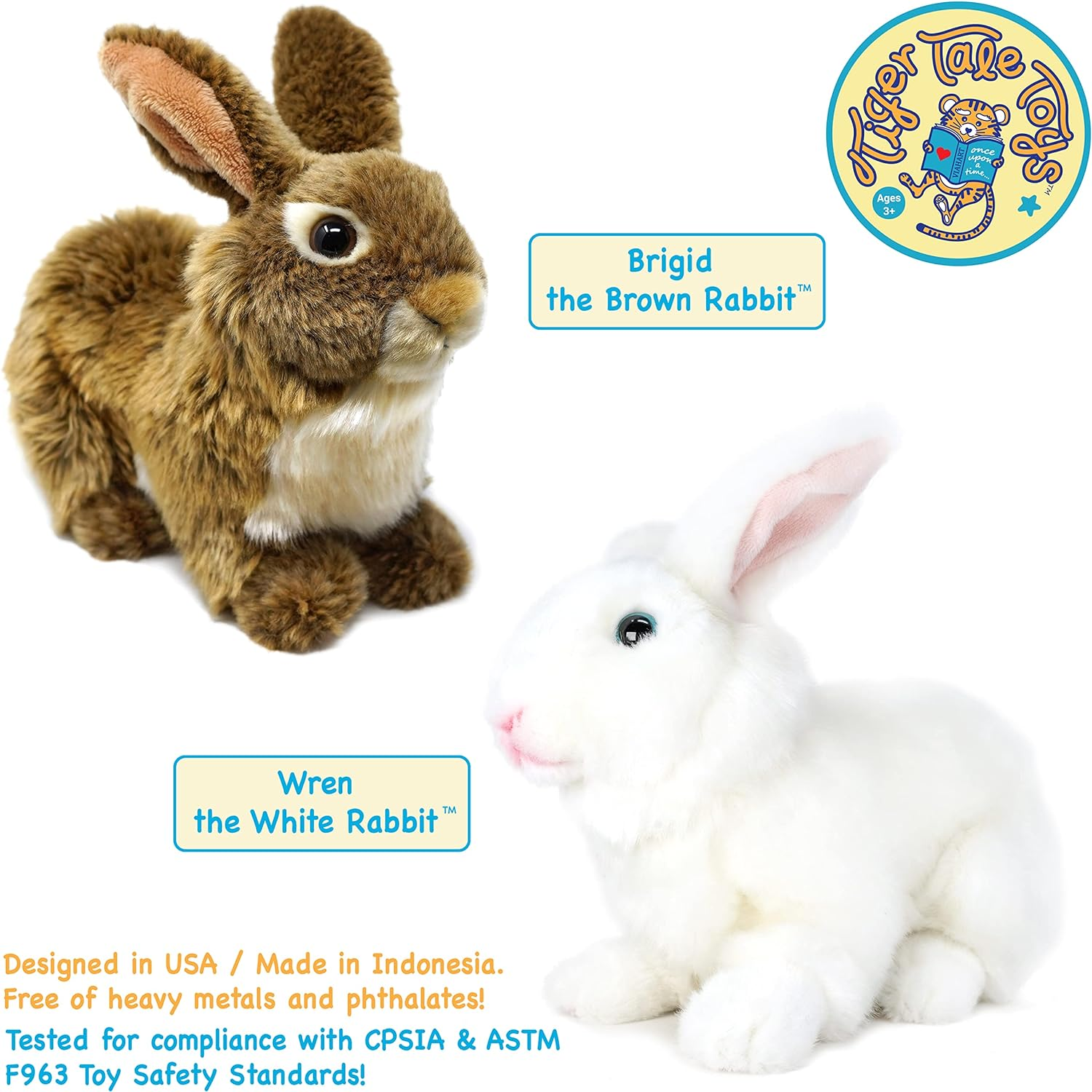 Brigid the Brown Rabbit - 10 Inch Stuffed Animal Plush Bunny - by Tigerhart Toys image number 4