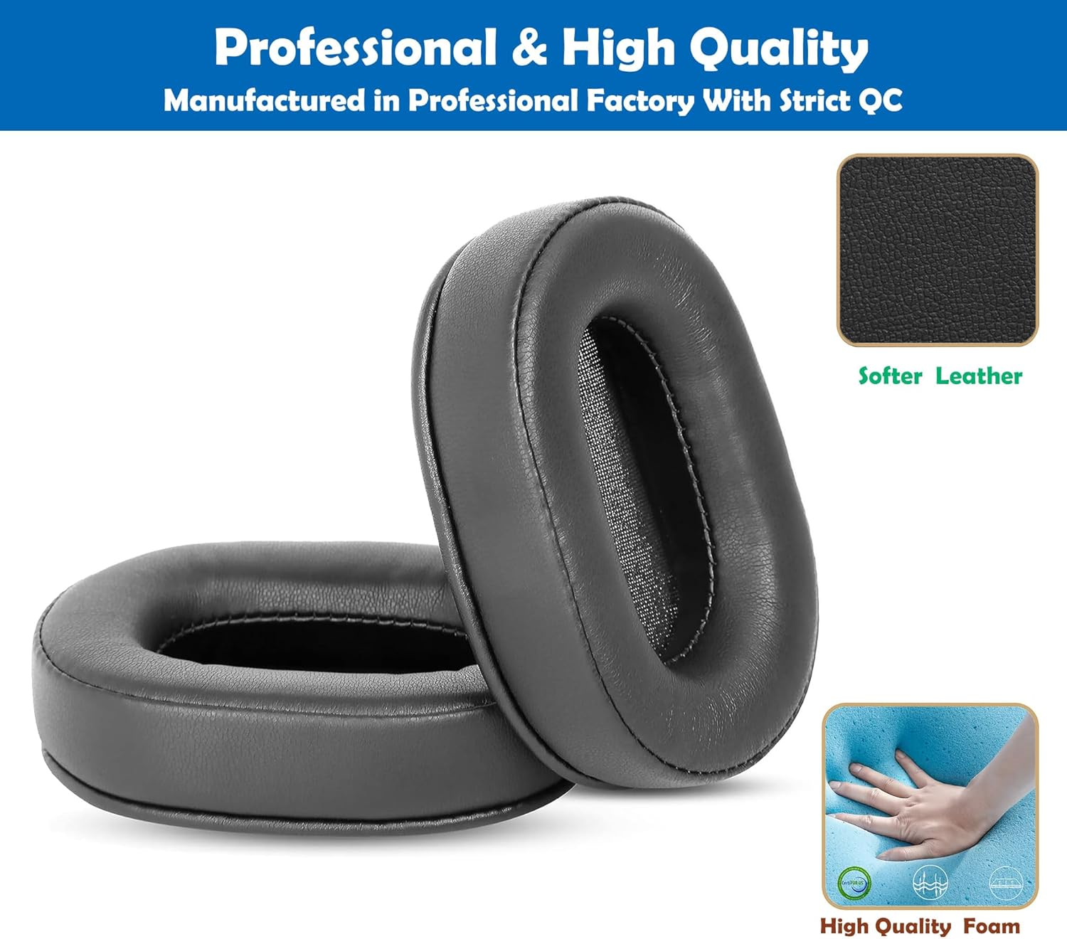 Dowitech Breathable & Durable Replacement Ear Pads Compatible with House of Marley Positive Vibration XL ANC Wireless Headphones Ear Pads with Mesh Fabric and Memory Foam image number 5