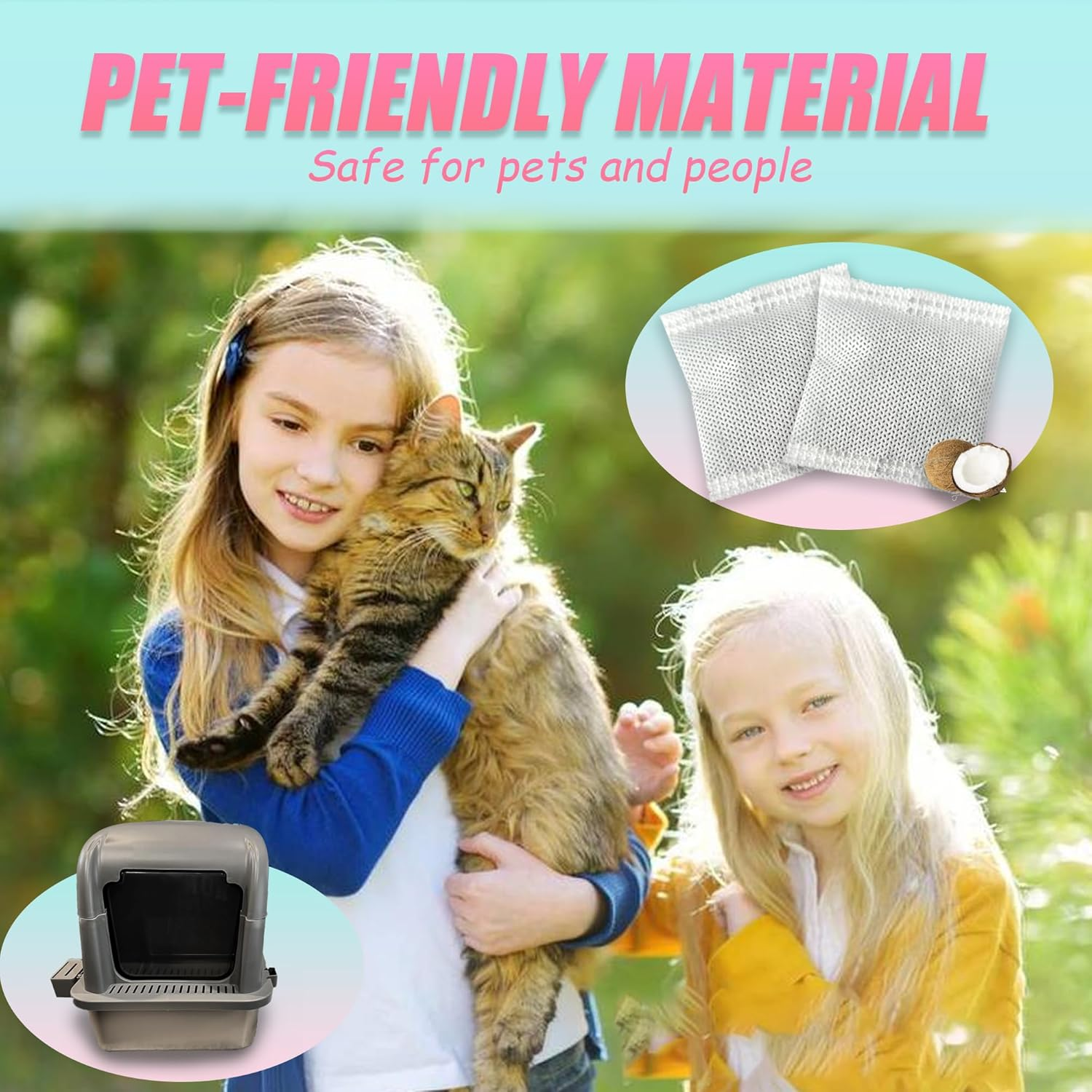Purifylogix 12 Pack Universal Odor Eliminator for Hooded Cat Litter Box, Natural Activated Charcoal Filters Refills, Cat Toilet Odor Control Replacement for Automatic Litter Box image number 3