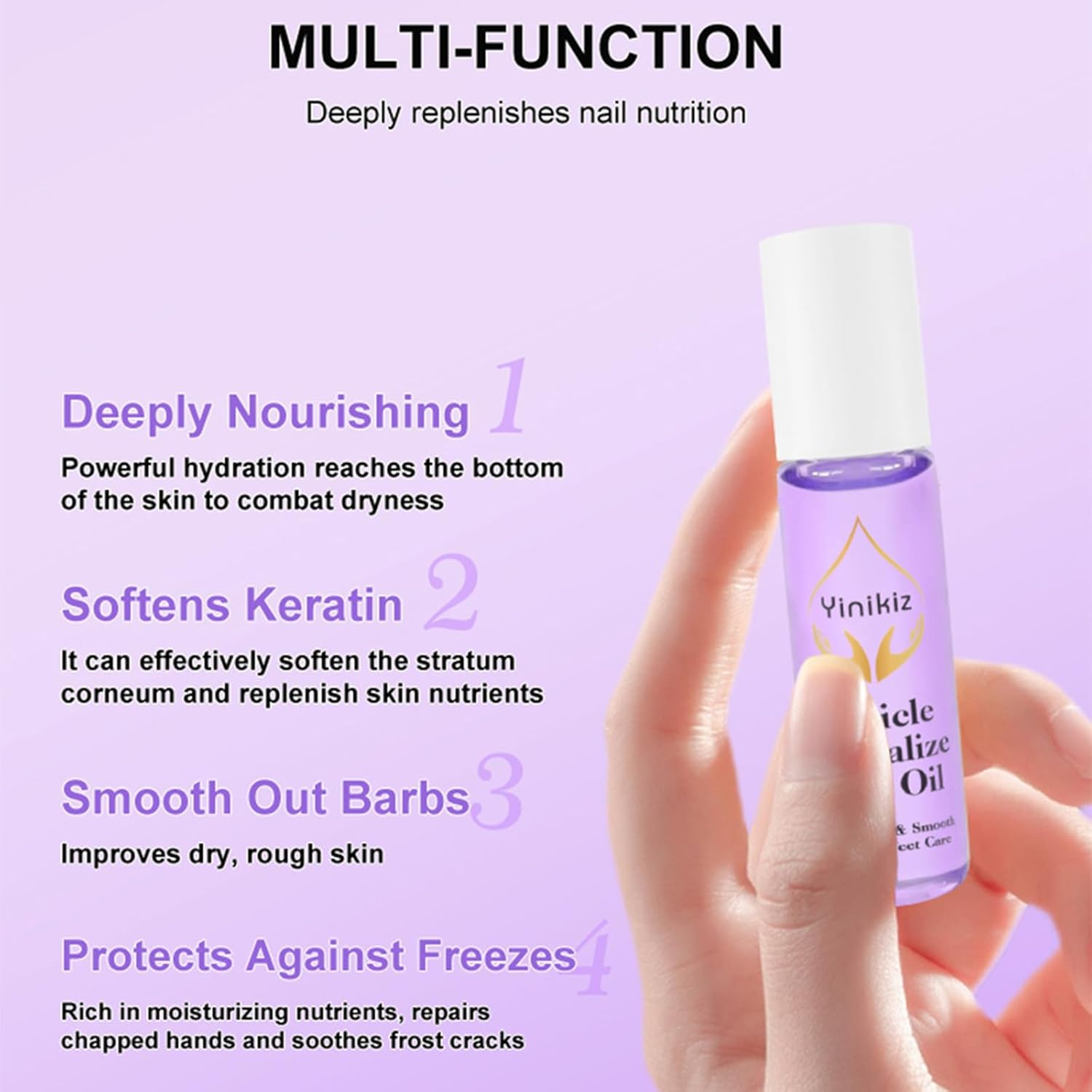 MKNZOME Nail Oil Cuticle, 2PCS Roll-On Oil Treatment for Damaged, Hydrating & Nourishing Cuticle Care Set for Repairing Cracked and Dry Nail image number 4