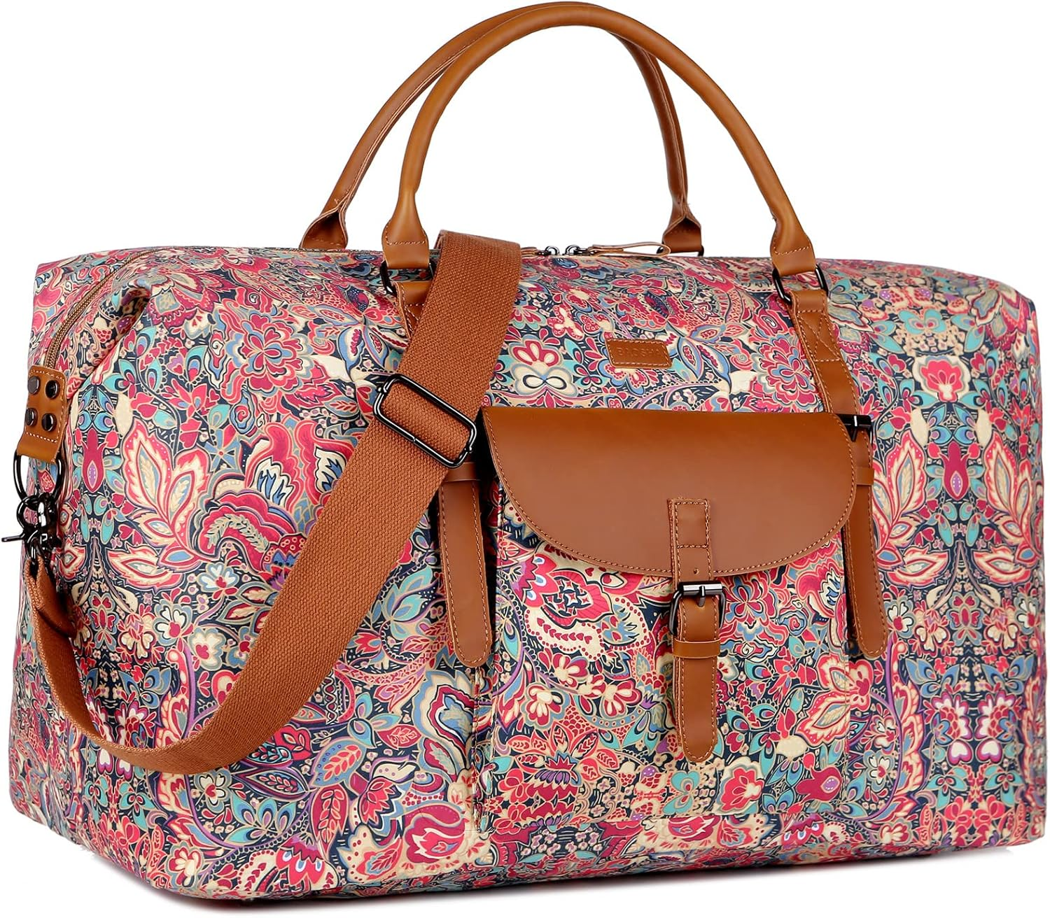 Oversized Pretty Women'S Travel Duffel Bag 52L Weekend Bag Weekender Overnight Carry on Luggage HB-15, HS image number 3