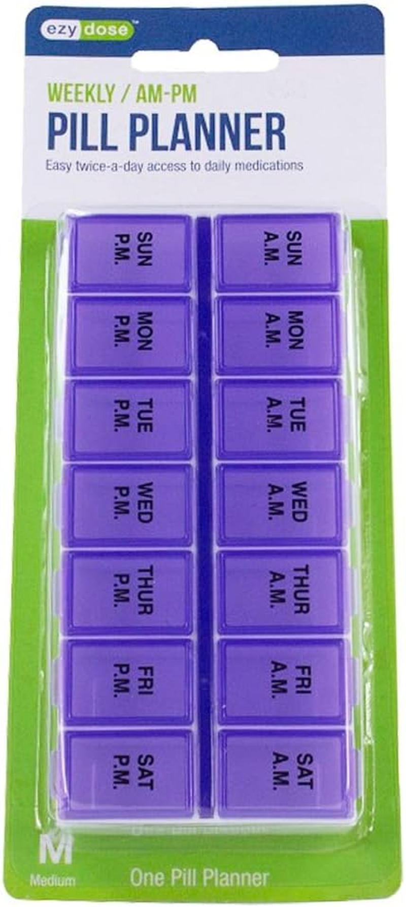 EZY DOSE Small Two a Day Pill Organiser - Pack of 2 image number 2