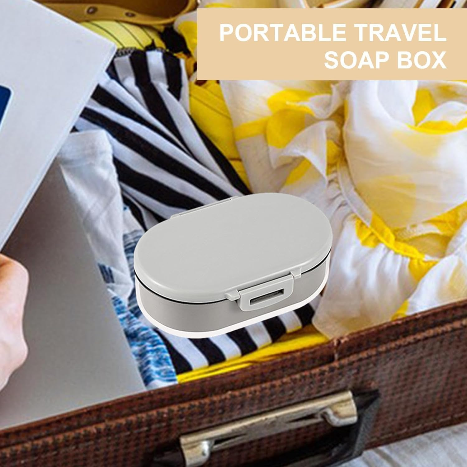 Travel Shampoo Container - Portable Shampoo Case Soap Box,Shampoo Bar Holder with Drain Board Silicone Sealing Ring for Home Apartment Dormitory Travel image number 3