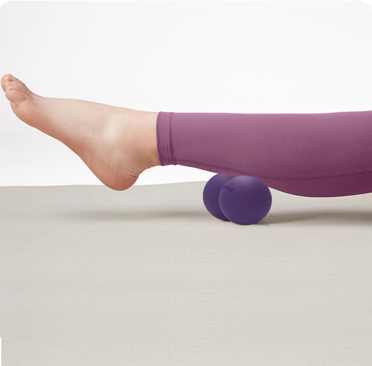 ANVICTOX Peanut Massage Ball, Double Lacrosse Ball for Sore Muscles,Myofascial Release Massager Ball for Deep-Tissue Massage Muscle Knots Yoga Therapy (Purple) image number 1