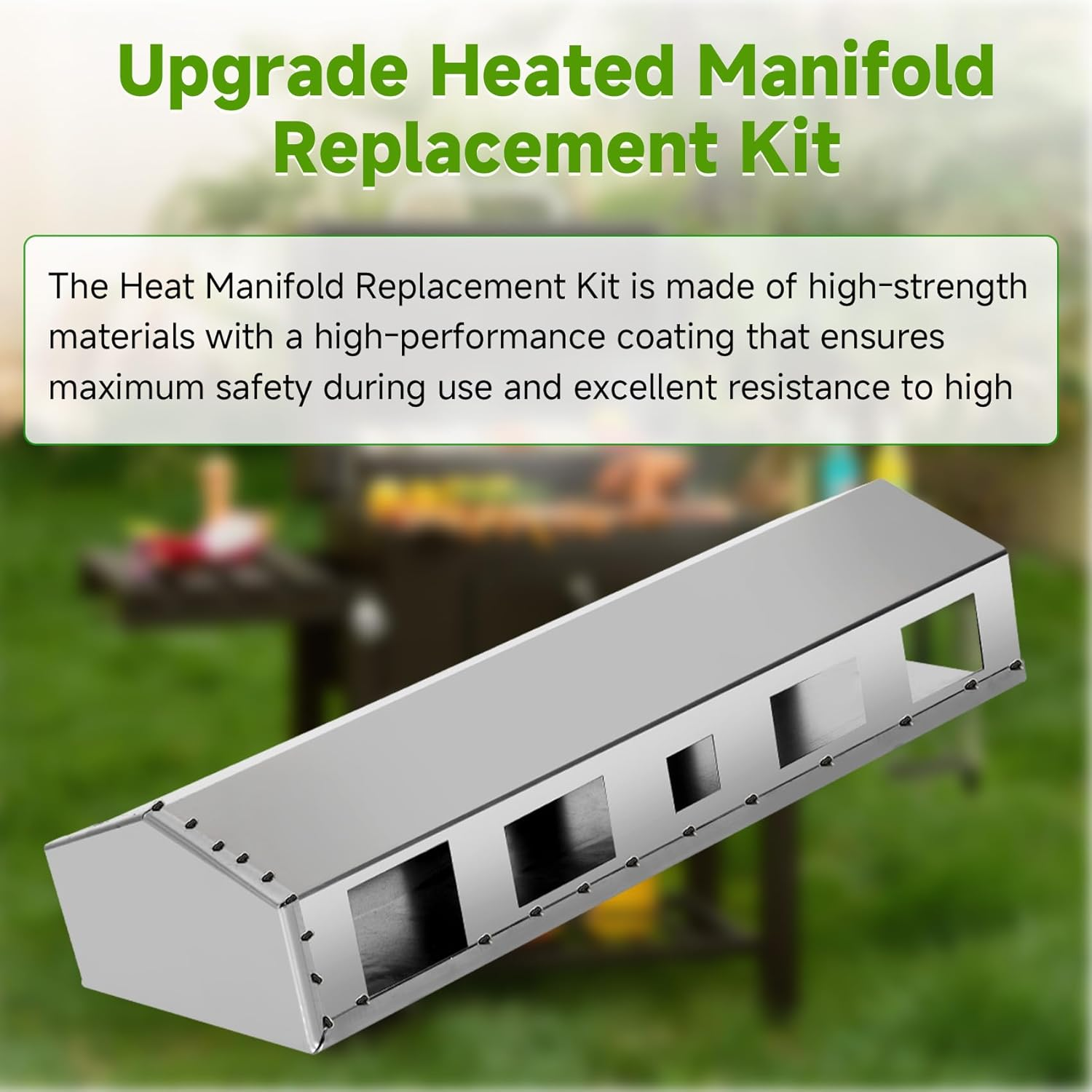 Upgrade Heat Manifold for Masterbuilt Gravity Series 800 Digital Charcoal Grill Replacement, 9904200046, Compatible with Smokers MB20040122 MB20040221 image number 5