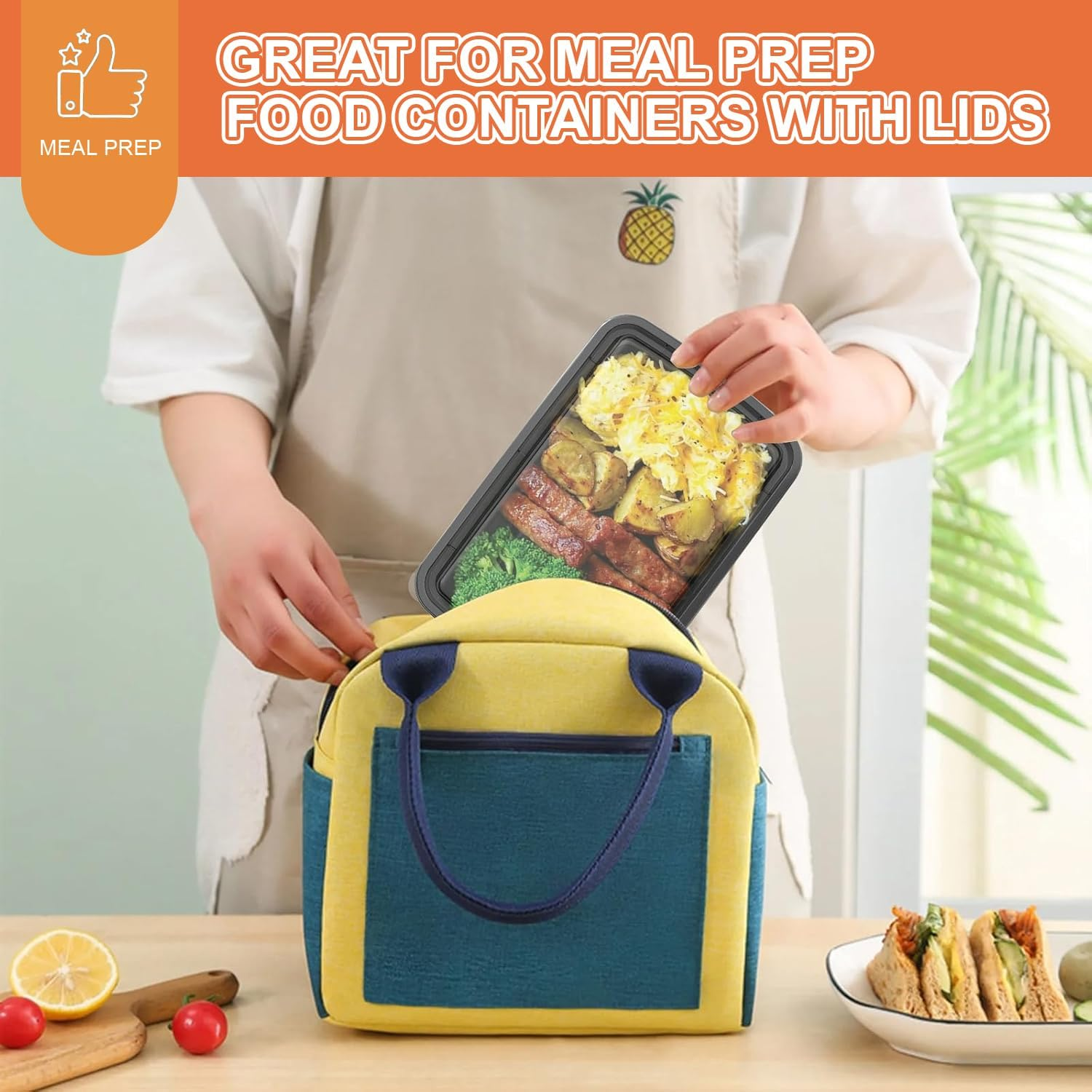 10 Pack Meal Prep Containers, 32 Oz Food Storage Container with Lid, Lunch Box Reusable, Plastic Containers BPA Free Take-Out Box Microwave Dishwasher Freezer Safe