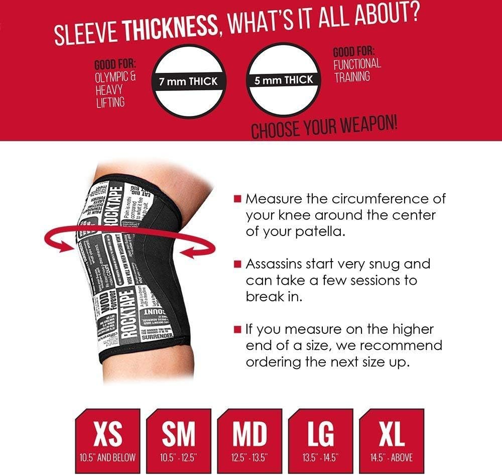 Rocktape ASSASSINS KNEE SLEEVES 7MM ASSASSINS KNEE SLEEVES 7MMMEDIUM MANIFESTO image number 1