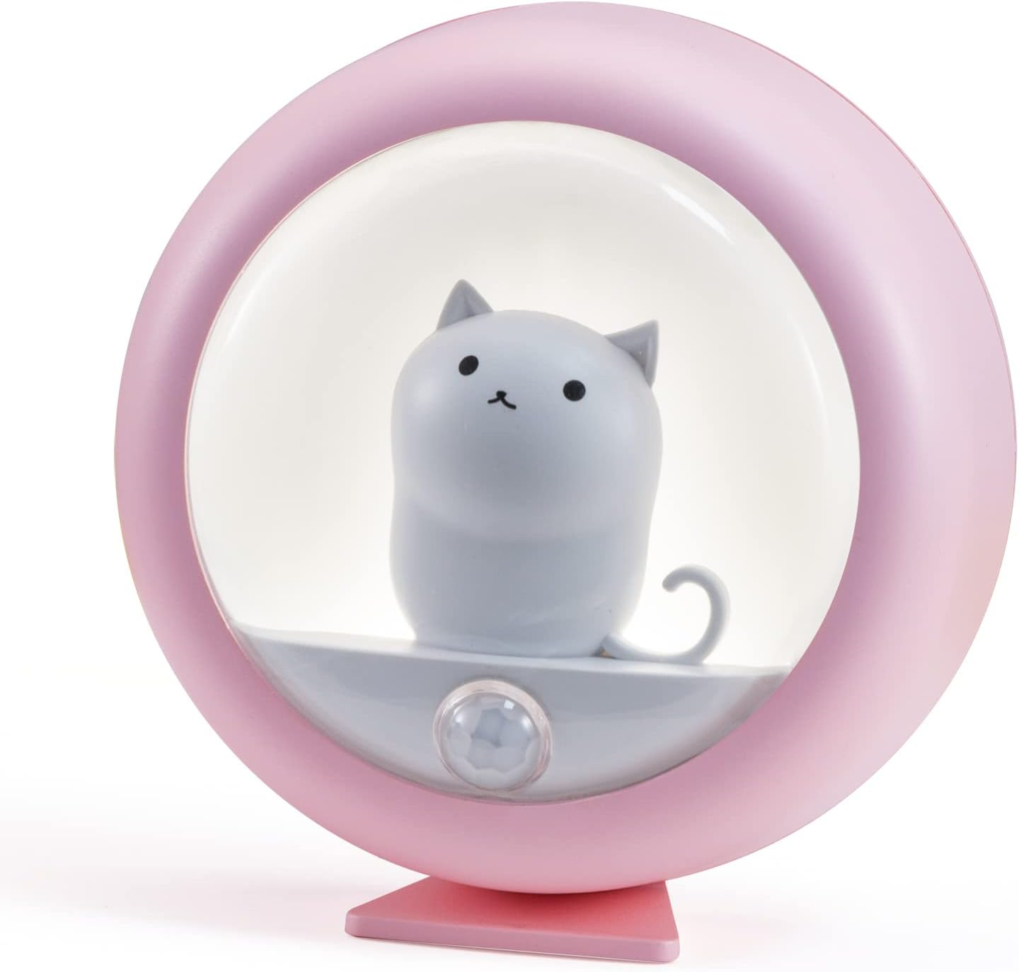 Motion Sensor Night Light,Warm White USB Rechargeable Bedside Light,Magnetic Cat Lamp for Closet Bedroom Bathroom Stairs Kitchen Hallway,Adjustable 2 Brightness Levels.1- Pack (White)&hellip;