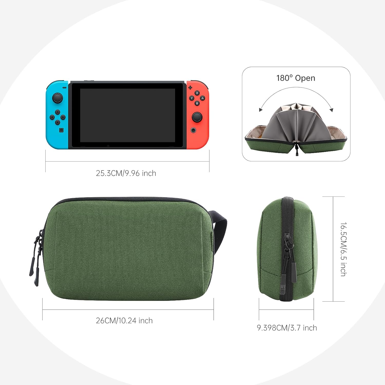 SIMTOP Cable Organiser Bag Small, Waterproof Cable Organiser Travel Electronic Bag Organiser on the Go for USB Charging Cable Mouse Charger Mobile Phone Accessories Power Bank Storage Cable Bag image number 1