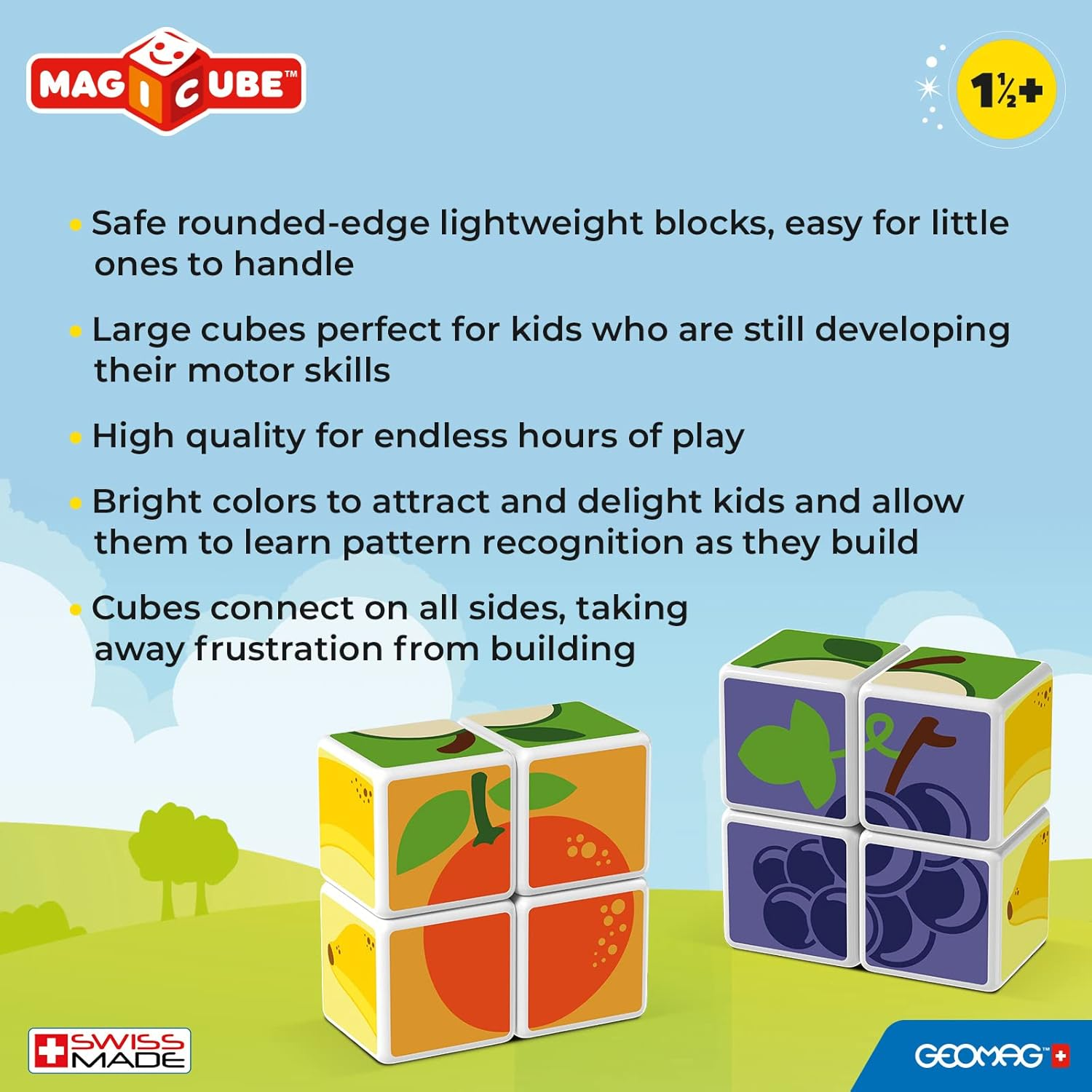 Geomag 131 Magicube Fruit - Magnetic Construction Cubes image number 4