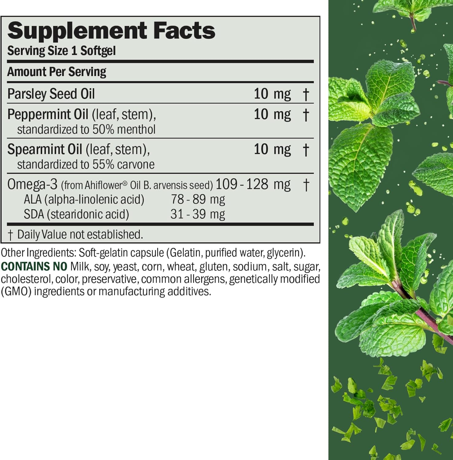 Andrew Lessman Breath plus 180 Softgels &ndash; Natural Breath Freshener, Helps Eliminate Odors from Food, Smoking, Morning Breath from the inside Out, with Peppermint image number 2