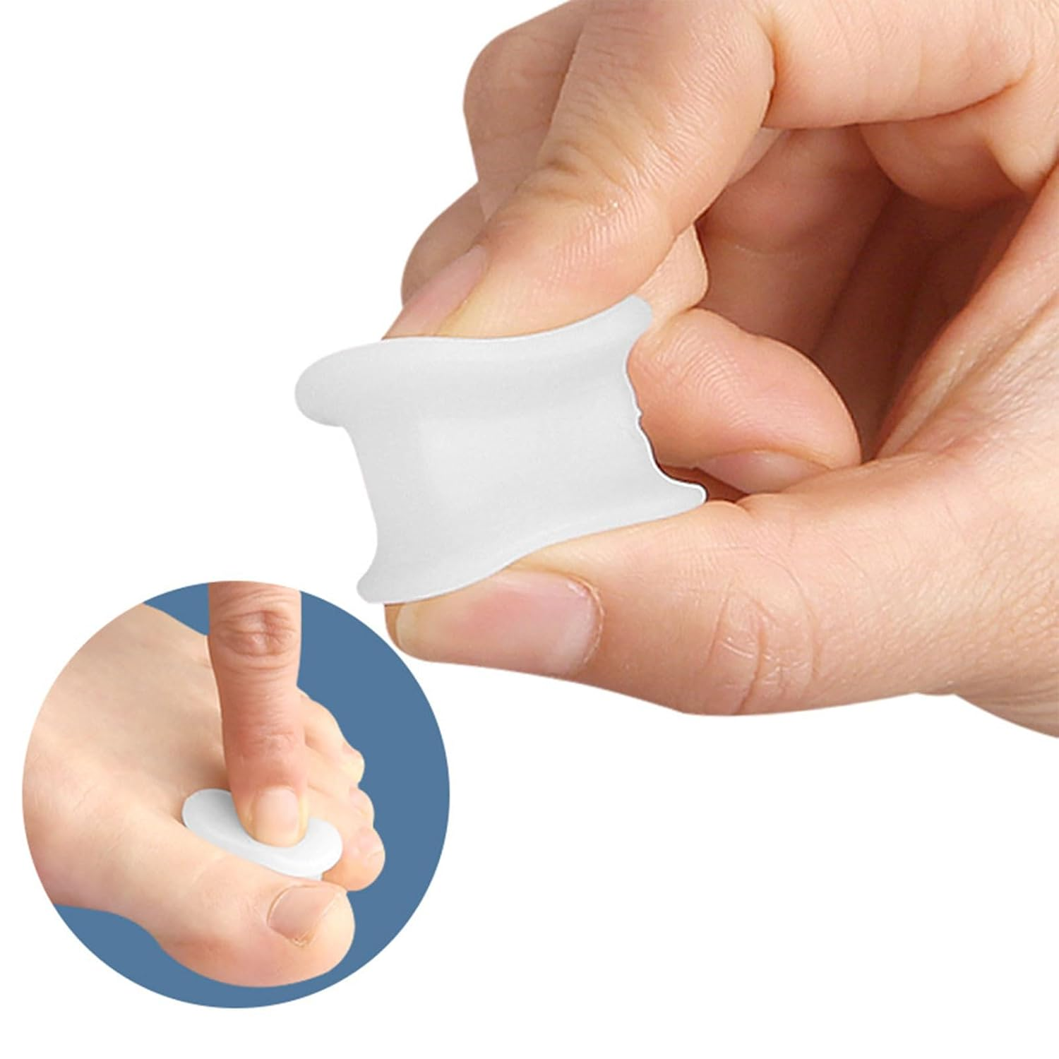 Xolixorium 10 Pack Toe Spacers Separators - Premium Gel Toe Separators for Bunion Discomfort and Overlapping Toes Care Everyday Comfort Toe Spacers L Size image number 2