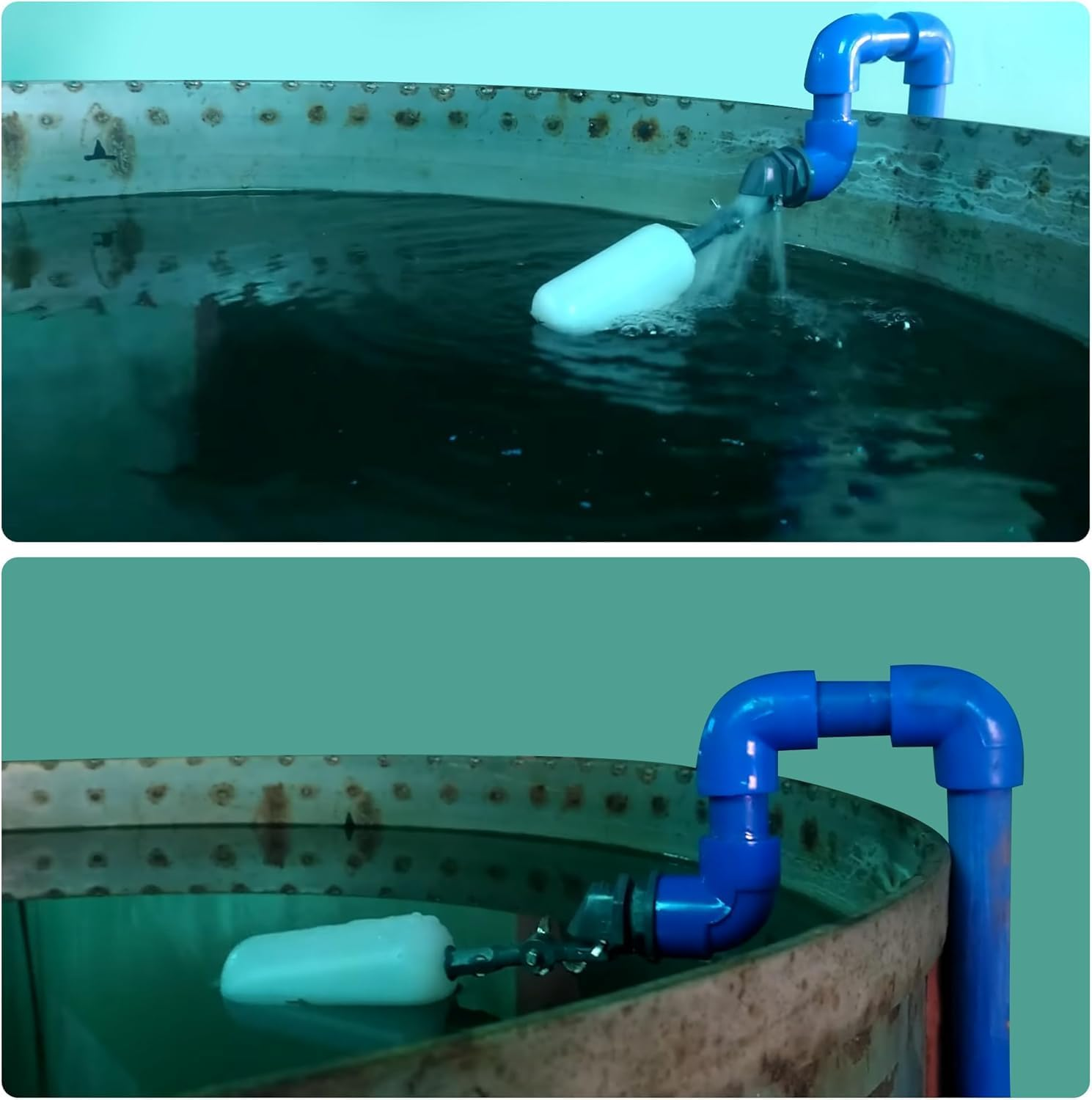 1/2 Inch Float Ball Valve, Adjustable Arm for Livestock Water Trough, Aquariums, Hydroponics - Automatic Fill and Control Water Level 3 Pack image number 2